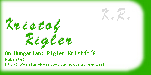 kristof rigler business card